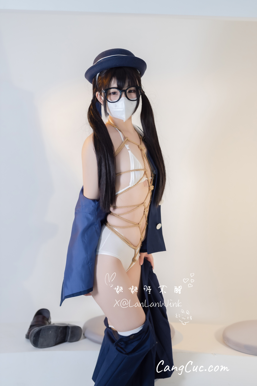 Coser@懒懒睡不醒 - 合法萝莉美少女捆绑白丝jk